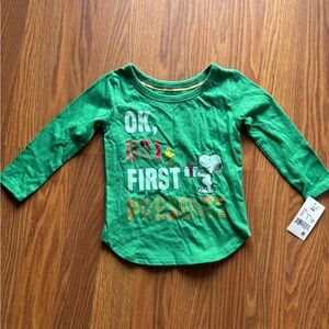 Peanuts Kelly, green Snoopy Christmas shirt size 3T new with tags